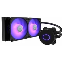 COOLER MASTER CPU hűtő Masterliquid ML240L V2 RGB (vízhűtés), Fekete Univerzális (Gyárilag összeszerelt kivitel)