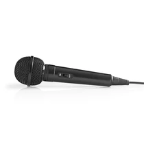 NEDIS MPWD01BK vezetékes mikrofon, Kardioid  Rögzített kábel  5,00 m  80 Hz - 12 kHz  600 Ohm  -75 dB | Be / Ki kapcs NEDIS