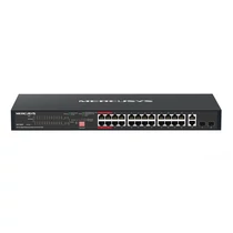MERCUSYS Switch 28x1000Mbps(24xPOE + ) + 2xSFP, Fémházas Asztali Rackes, MS128GP TP-Link