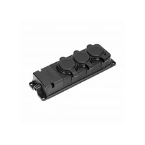 ORNO, OR-AE-13166(GS), Gumi elosztó 3 aljzat, ütésálló, 230V, 16A, IP44, 50X73X228mm ORNO