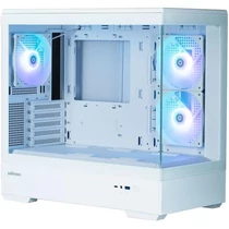 ZALMAN Ház Mini-ITX P30 WHITE tápegység nélkül, Mini-Tower Fehér, Üvegfalú Zalman