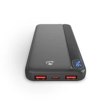 Nedis PBKPD20W125BK powerbank, hordozható külső akkumulátor, power bank 10000mAh, 1,5 / 1,67 / 2,0 / 2,22 / 3,0 A NEDIS