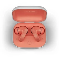 Motorola moto buds peach pink
