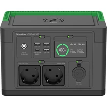 APC Schneider OFFGRID 330 hordozható akkumulátor állomás, 332Wh Lítium-ion, 2xSCHUKO, 3xUSB, 2x USB-C, Színuszos, LCD APC - Copygo