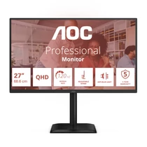 AOC IPS monitor 27" Q27E4U 2560x1440, 16:9, 350cd / m2, 4ms, HDMI / DisplayPort / 4xUSB, hangszóró, 120 Hz, áll.mag., pivot AOC