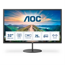 AOC IPS monitor 31.5" Q32V4, 2560x1440, 16:9, 250cd / m2, 4ms, 75Hz, HDMI / DisplayPort, hangszóró