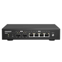 QNAP Switch 4x2500Mbps + 2x10000Mbps SFP + , Nem Menedzselhető, Asztali - QSW-2104-2S