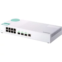 QNAP Switch 8x1000Mbps + 1x10000 SFP+ Combo + 2x10000Mbps SFP + , Nem menedzselhető, Asztali - QSW-308-1C QNAP