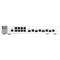 QNAP Switch QSW-M408-4C 12-port: 4x10GbE SFP+ / RJ45 combo, 8x1GbE Web menedzselt QNAP