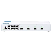QNAP Switch 8x1000Mbps + 4x10000Mbps SFP + , Menedzselhető, Asztali - QSW-M408S QNAP