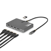 USB-C TO QUAD DP ADAPTER ADAPTER 4K 60HZ DISPLAYPORT PD