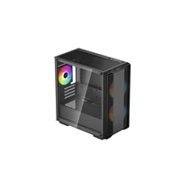 DEEPCOOL Ház Micro ATX CC360 ARGB Tápegység nélkül, Fekete Üvegfalú DEEPCOOL