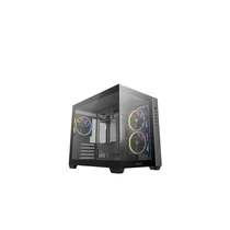 DEEPCOOL Ház Micro ATX CG330 3F, Tápegység nélkül, Fekete, Üvegfalú DEEPCOOL