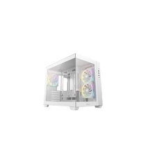 DEEPCOOL Ház Micro ATX CG330 3F WH, Tápegység nélkül, Fehér, Üvegfalú DEEPCOOL
