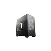 DEEPCOOL Ház Micro ATX CG380 3F, Tápegység nélkül, Fekete, Üvegfalú DEEPCOOL