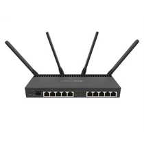 MIKROTIK Wireless Router DualBand 10x1000Mbps + 1x10Gbit SFP + , AC2000, Asztali - RB4011IGS + 5HACQ2HND-IN