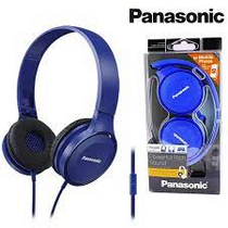 Panasonic RP-HF100ME kék vezetékes, mikrofonos  fejhallgató