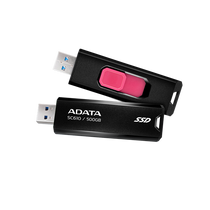 ADATA SSD Külső USB 3.2 500GB SC610, Fekete / Piros ADATA