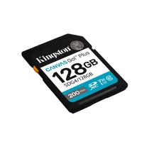 KINGSTON Memóriakártya SDXC 128GB Canvas Go Plus Gen4 200R C10 UHS-I U3 V30 Kingston
