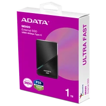 ADATA SSD Külső USB 3.2 1TB SE920 Elite, Fekete ADATA