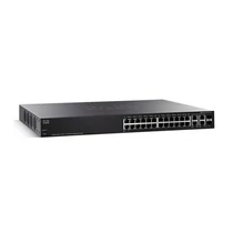 CISCO Switch 24x100Mbps (24xPOE + ) + 2xGigabit kombó SFP + 2x1000Mbps SFP, Fémházas Rackes, Menedzselhető,  SF350-24P-K9- CISCO