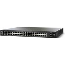 CISCO Switch 48x100Mbps (POE + ) + 2x1000Mbps SFP Kombó + 2x1000Mbps SFP, Fémházas, Rackes, Menedzselhető - SF350-48P-K9-E CISCO