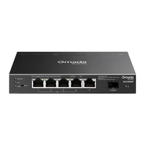TP-LINK Switch 5x1000Mbps(4xPOE + ) + 1xGigabit SFP, Menedzselhető, SG2206MP TP-Link