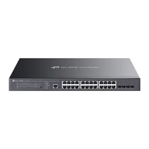 TP-LINK Switch 24x1000Mbps (8xPOE + + 90W + 16xPOE+ 30W) + 4x10G SFP+ + 2xkonzol port, Menedzselhető, SG3428XMPP TP-Link