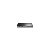 TP-LINK Switch 48x1000Mbps (48xPOE + ) + 4x10Gbps SFP+ + 1konzol port, Menedzselhető, SG3452XP TP-Link