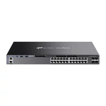 TP-LINK Switch 24x1000Mbps + 4x10Gbps SFP+ +2xUSB + 1xkonzol port + 1xUSB-C Layer3 Menedzselhető Rackes, SG6428X TP-Link
