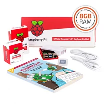 RASPBERRY PI 4B 8GB FULL KIT WITH RED / WHITE HOUSING