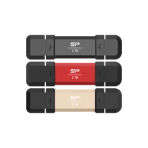 SILICON POWER Pendrive 2TB, DS72 USB 3.2 Gen2, Arany Silicon Power
