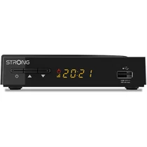 STRONG SRT3030 HD kábeltévé vevőkészülék távirányítóval, 32 kedvenc csatorna, Fekete STRONG