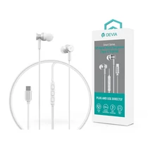 Devia Smart Series M1 Metal In-Ear sztereó fülhallgató - Type-C - ezüst Devia