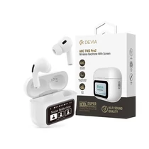 Devia TWS-Pro2 with Screen ANC Bluetooth sztereó headset - fehér Devia