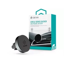 DEVIA UNIVERZÁLIS SZELLŐZŐRÁCSBA ILLESZTHETŐ MÁGNESES AUTÓS TARTÓ - CIRCLESERIES SUCKER CAR MOUNT HOLDER - SZÜRKE / FEKETE DEVIA