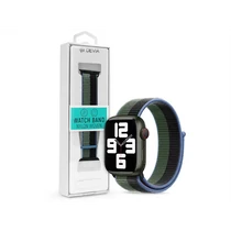 DEVIA APPLE WATCH SZÖVET SPORT SZÍJ - NYLON WOVEN BRAIDED ADJUSTABLE TWO-TONE WATCH LOOP - 38 / 40 / 41 MM - E. GREEN DEVIA