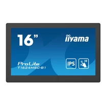 iiyama 24 / 7 touch monitor, 15,6", 1920x1080, 16:9, 385cd, 28ms, 800:1, / HDMI, T1624MSC Iiyama