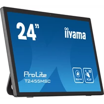IIYAMA touch IPS monitor 23.8" T2455MSC-B1, 1920x1080, 16:9, 350cd / m2, 5ms, HDMI / DP / 2xUSB, hangszóró, webkamera Iiyama