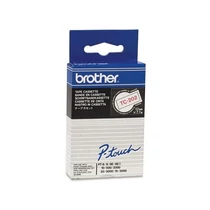 Brother szalag TC202 P-Touch, 12mm fehér alapon piros Brother