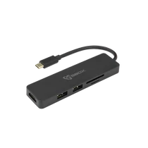 SBOX Dokkoló TCA-51, ADAPTER USB TYPE-C -> HDMI / USB-3.0 / SD + TF - 5in1 SBOX