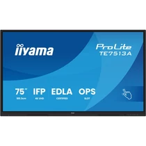 iiyama touch IPS monitor, 75", 3840 x 2160, 16:9, 450cd, 8ms, 1200:1, HDMIx3 / DP / USB-Cx2 / USBx5 / RJ45x2 / RS-232C Iiyama