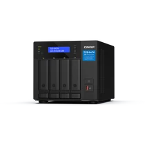 QNAP NAS 4 fiókos TVS-h474-PT-8G Pentium® Gold G7400 2x3,7GHz, 8GB DDR4 RAM, 422.5G / 1G / 100M, HDMI 1.4b QNAP