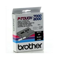 BROTHER szalag TX-315, Fekete alapon Fehér, Laminált, 6mm  0.23", 8 méter Brother