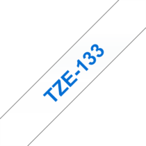 BROTHER szalag TZe-133, Átlátszó alapon Kék, Laminált, 12mm  0.47", 8 méter