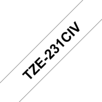 BROTHER szalag TZe-231CIV, Fehér alapon Fekete, Laminált, 12mm  0.47