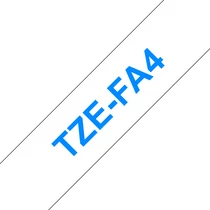BROTHER szalag TZe-FA4, Fehér alapon Kék, Szövet szalag, 18mm  0.47", 3 méter Brother