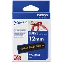 Brother textil szalag TZE-R334, Fekete alapon arany, 12mm, 4m Brother