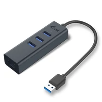 I-TEC USB 3.0 Metal HUB 3 Port+Gigabit Ethernet Adapter Grey