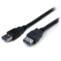 2M BLACK USB 3.0 MALE TO FEMALE USB 3.0 EXTENSION CABLE A TO A